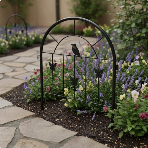 Wrought iron fence panel - fence,
