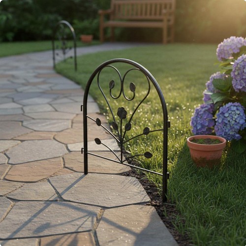 Wrought iron fence panel - wrought,
