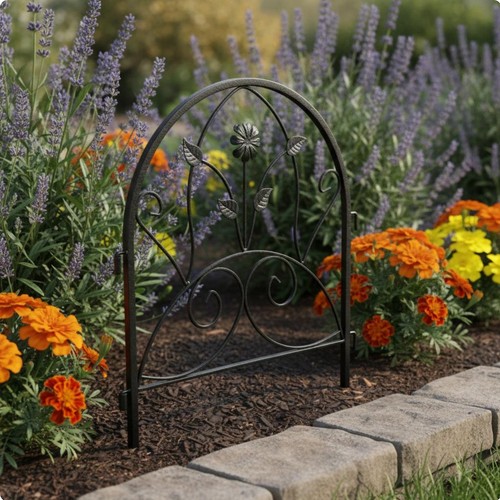 Wrought iron fence panel - fence,