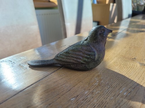 Wrought iron bird doorstop - doorstop, or