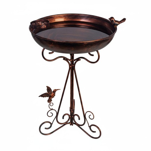 Wrought iron bird bath - iron,