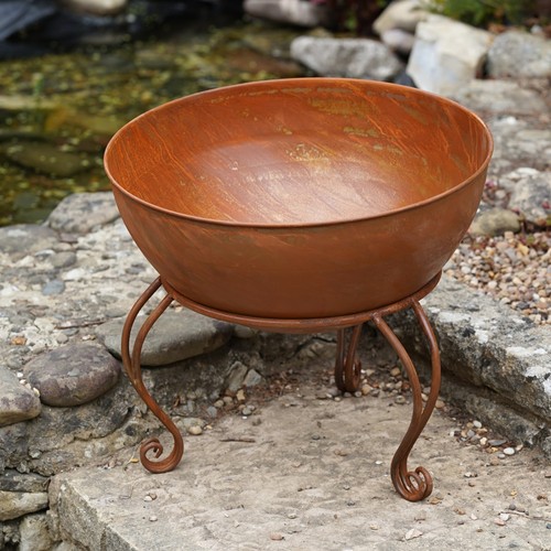 Wrought iron planter bowl - wrought,