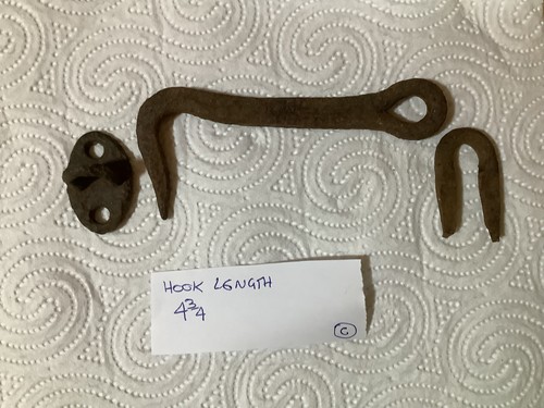 Antique wrought iron - , hook