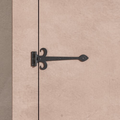 Black wrought iron door - black,