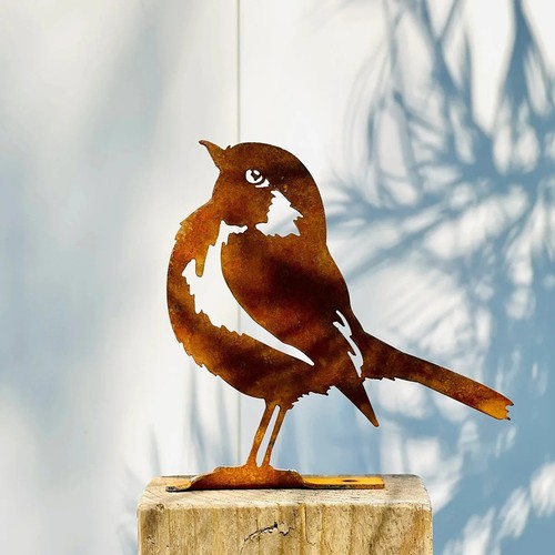 Rust metal bird garden - rust,