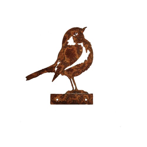 1pc rust metal bird garden - rust,
